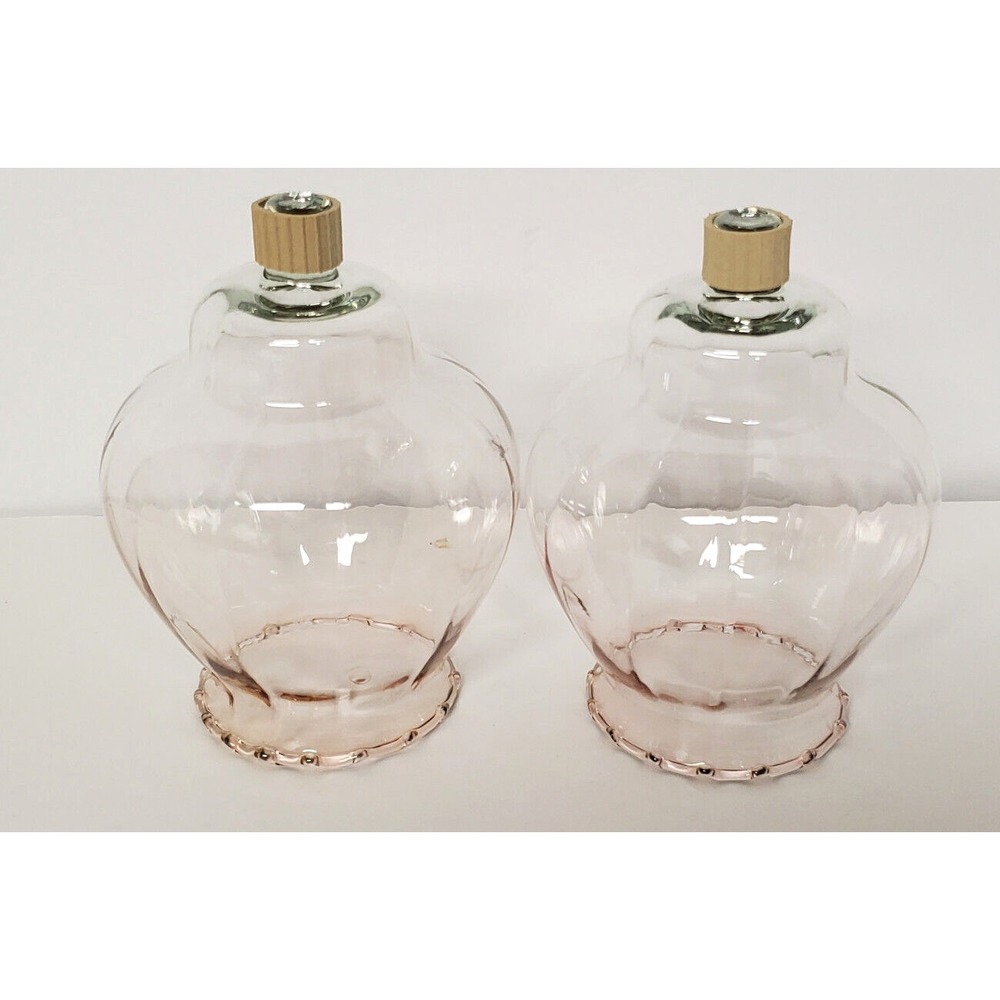 Votive Cups Light Pink Celeste Optic Peg Candle Home Interior Vintage QTY 2